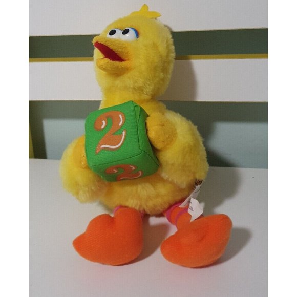 HEADSTART Toys Big Bird Plush Toy Holding A Block Muppet Sesame